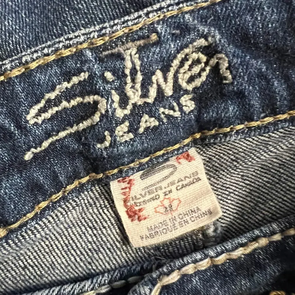 silver jeans